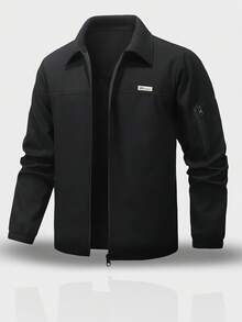 Áo khoác nam dáng suông nhiều túi, nhẹ, mỏng, thích hợp mặc ngoài trời, áo khoác công sở dày dặn, phù hợp làm quà tặng cho bạn trai, chồng, cha, thích hợp cho leo núi, du lịch, dã ngoại, họp mặt. Màu đen. - màu đen - Xem 1