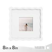 1pc/3pcs Wavy Design Photo Frame For Wall & Tabletop Decoration, Artistic Creative Home Decor With Multi-Color Waves - 7 Standard Sizes 4x4in, 4x6in, 5x7in, 6x6in, 8x8in, 8x10in, 11x14in - Modern Stylish Interior Accent, Fun Picture Frames, Scalloped Picture Frame- Graduation Wedding Gift (Random Photo Paper) - 波浪形 - 查看 60