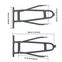 1件 2026 新款 Mintparts 16英寸折叠自行车后货架，带轮货物架 - 黑色 - 查看 1