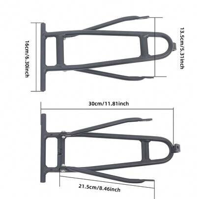 1件 2026 新款 Mintparts 16英寸折叠自行车后货架，带轮货物架