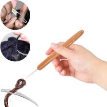 9 Pcs Bent Latch Hook Set Crochet Needle Dreadlocks Tool Knitting Crochet Hooks Hair Extensions Tool For Braiding - Multicolor - View 8