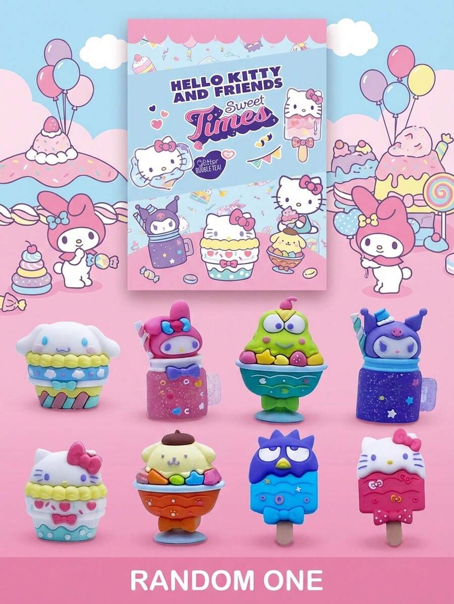 SANRIO Đồ chơi  và những người bạn được cấp phép chính thức, hộp đồ chơi bí ẩn, túi đồ chơi bí ẩn, mô hình 3D sưu tầm, tượng nhỏ nhân vật hoạt hình, đồ trang trí nhà cửa, mô hình hành động và tượng bộ sưu tập - Nhiều màu - Xem 1