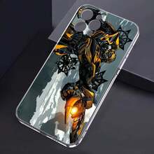 Robot  en acción, dinámico en amarillo y negro. Esta elegante funda para teléfono es compatible con Samsung, Apple, OPPO, , etc. Fabricada en TPU flexible, resistente a golpes y arañazos, ofrece una excelente protección contra caídas y un agarre cómodo. Es un regalo ideal para familiares, amigos y seres queridos, y una opción perfecta para festivales. Fundas para iPhone, San Valentín, , fundas para hombre, celulares y accesorios, funda transparente para teléfono. - transparente - Ver 3
