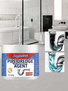 JAYSUING Limpiador de desagües - Limpia y desodoriza los desagües atascados de la cocina y el baño - En polvo - Ver 1