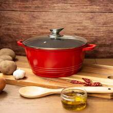 SQ Professional Durane 5pc RED Die Cast Non Stick Induction Stockpot Set-9320 - Multicolor - View 3