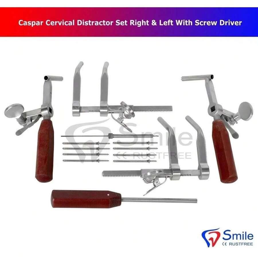 Caspar Cervical Distractor Set Right & Left With Screw Driver Spine Instrument - A - View 1