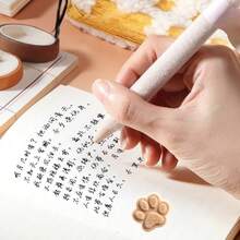 1支面包头毛绒旋转笔芯圆珠笔，学生减压文具 - 彩色 - 查看 4