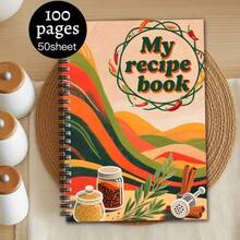 1 cuốn sổ tay công thức nấu ăn Đức nhiều màu sắc, kích thước 5.71x8.27 inch - Một cuốn sổ tay thời trang phù hợp cho những người đam mê nấu nướng và đầu bếp tại gia, lý tưởng để ghi chép và sắp xếp các công thức nấu ăn của riêng bạn, với các trang nhật ký công thức sống động. - A5 - Xem 1
