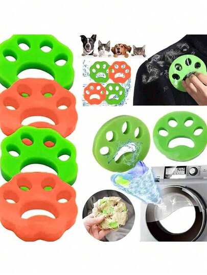 Dụng cụ loại bỏ lông thú cưng tái sử dụng, Phụ kiện máy giặt, Dụng cụ làm sạch lông thú cưng tái sử dụng, Loại bỏ lông thú cưng tái sử dụng, Loại bỏ xơ vải lông mèo chó, Làm sạch xơ vải máy sấy tái sử dụng, Bóng silicon loại bỏ xơ vải không dùng điện tái sử dụng, Dễ dàng loại bỏ lông thú cưng khỏi quần áo, Dụng cụ thu gom xơ vải máy sấy