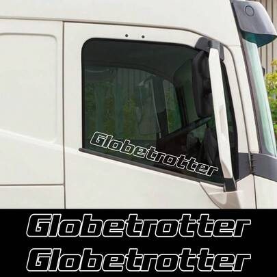 2 件装环球旅行者卡车侧窗汽车贴纸，适用于沃尔沃 FH 重型货车，乙烯基装饰贴花，重型大型卡车汽车改装配件