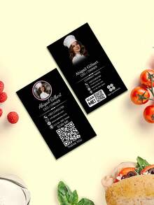 Thiết kế danh thiếp tiệm bánh hiện đại theo yêu cầu (200/500/1000 chiếc), mẫu danh thiếp cao cấp cá nhân hóa hình ảnh và văn bản, danh thiếp thương hiệu tiệm bánh, danh thiếp tự thiết kế logo bánh và mã QR, dành cho thợ làm bánh/nhà thiết kế bánh/chủ doanh nghiệp nhỏ. - Nhiều màu - Xem 6