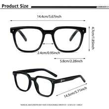 Men's Casual Optical Glasses Square Shape TR90 Frame Thickness Unique Temple Design Modern Chic Clear Glasses For Men's Women Daily Accessories&Festival Gifts With Full Package - K39922 - View 2