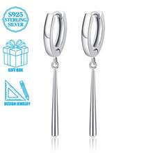 1pc 925 Sterling Silver One-Line Tassel Design Earrings For Women, Suitable For Daily, Party, Commuting, And Holiday Gifts - Silver - View 6