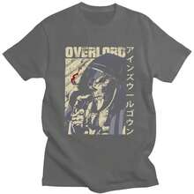 Custom Anime Skull Overlord Tshirts For Men Short Sleeves Casual T Shirt Ainz Ooal Gown Skeleton T-Shirts Pure Cotton Tees Gift - Black - View 11