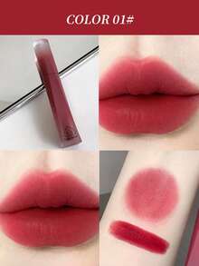 Gege Bear 1pc Soft Matte Velvet Lip Gloss, Long-Lasting Non-Fading, Natural Color, Versatile Makeup Lip Tint - Multicolor - View 11