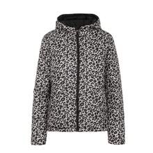 Women's Black Padded Coat, Reversible Spring/Autumn Black Bomber - Black - View 10