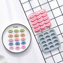 1 khuôn silicon hình môi 15 ô, phụ kiện trang trí môi ngộ nghĩnh tự làm, thích hợp cho trang sức, mặt dây chuyền, đồ trang trí bàn làm việc (2 màu tùy chọn) - Hình chữ nhật - Xem 4