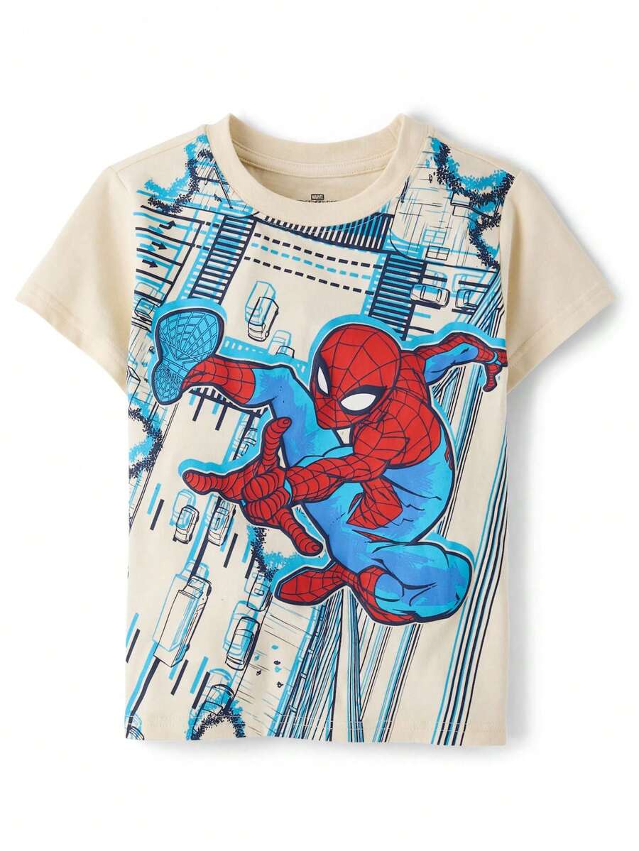 The Children's PLACE Boys Spider-Man™  Graphic Tee - 獨木舟 - 查看 1