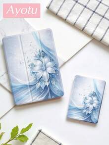 Ayotu Flower Patterned Tablet Case And Kindle E-Book Case, Compatible With 10th Generation, 11/Air 4th/Air 7th/9.7 Inches, Compatible With Samsung Galaxy Tab A9 Plus, Kindle (11th Generation -2024 Version) (6 Inches) Kindle Paperwhite 12th Gen 2024, This Is A Stylish And Simple Holiday Gift. - Multicolor - View 3