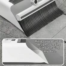 ZBEZBE ZEBZEB 3-In-1 Household Cleaning Set, Including A Soft-Bristle Broom, Dustpan, And Brush Set - Anti-Lint Design, Ergonomic Grip, Durable Plastic Handle, Ideal For Homes, Offices, Schools, And Dormitories, Cleaning Supplies | Modern Cleaning Tools | Durable Plastic Handle - 四合一灰色[掃把+簸箕+地刷+刮水] - 查看 8