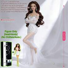 12.6英寸 1/6 BJD/MJD 超模娃娃，12关节球形关节可动玩具，光滑逼真的肌肤纹理，精致的五官，蓬松的头发，桌面摆件，节日纪念品，不含服装 - 只有娃娃,沒有衣服 - 查看 22