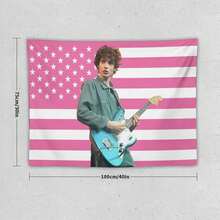 Mike Wheeler Tapestry Finn Wolfhard American Flag -Stranger Ths Tapestries -Aesthetic Bedroom Dorm Decor- Gift For Movie Fans - 1PC - 查看 3