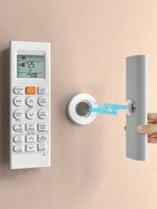 10pcs Magnetic Remote Control Holder, Home Storage & Wall Mount Accessories, No Tools Or Drilling Required, Strong Magnet Fixation, Organize Living Room, Bedroom, Kitchen Remote Controls, Keep Countertop Tidy And Conceal Cables, Easy Installation - White - View 3