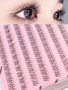 10 Pairs Natural Look Eyelashes, Glue-Free Slouchy Mermaid Lashes, Beginner Friendly Faux Lashes, Everyday Makeup Looks - D - View 1