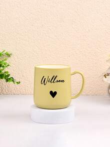 Customizable Coffee Mug, Can Add Your Photo/Name, Personalized Cup, Plastic Cup, Romantic Drinkware, Suitable For Women And Men, Ideal For Family, Friends Anniversary, Commemorative Gift, Also Suitable For Company, Personal, Office Use, Autumn/Winter And New Year Gift - Multicolor - View 6