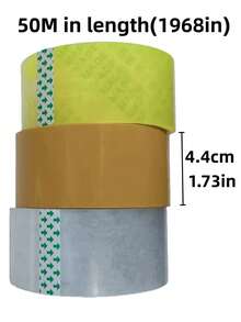 1 Rollo de Cinta de Embalaje Transparente - 1.8/2 Pulgadas de Ancho, Super Adhesiva, Resistente al Desgarro | Cinta de Envío de Uso Múltiple, Adecuada para Sellado de Cartones, Mudanzas, Logística, Oficina, Hogar, Escuela y Útiles Escolares - Multicolor - Ver 16