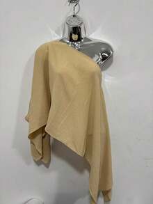 Women's Cropped Cape Blouse, Boho Chic Style, Multi-Way, Summer 2025 - 米1 - 查看 1