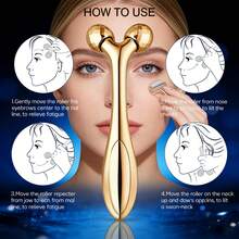 面部按摩滚轮，身体及手臂按摩器，便携式Y型按摩滚轮。手动3D按摩器。 - 彩色 - 查看 3