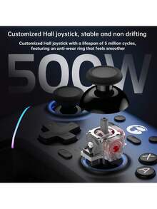 GAMESIR Controlador de juego T4n Pro: tecnología de efecto Hall para un control preciso, batería de gran capacidad para un rendimiento duradero, tira de iluminación RGB, disparadores lineales de efecto Hall, giroscopio de seis ejes, conectividad tri-modo, frecuencia de sondeo inalámbrica de 1000 Hz, Elite White (base de carga no incluida). - Élite blanca - Ver 6