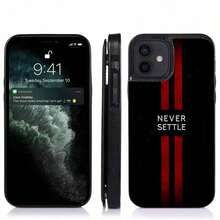Estuche para teléfono con patrón de rayas rojas llamativas Compatible con estuches para teléfonos   17  16 Pro Max  15 Pro Max  13 y  12 Diseño texturizado de cuero negro minimalista de alta calidad Elegante y protector gran regalo para familiares amigos amantes novios novias y el día de San Valentín - Negro - Ver 4