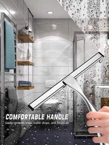 Dụng cụ cạo nước đa năng bằng thép không gỉ, có dải cao su thay thế, dụng cụ lau kính và rửa nước cầm tay, thích hợp để cạo kính, dụng cụ lau nước gia dụng, dụng cụ cạo nước cửa sổ, dụng cụ làm sạch bằng nước, thích hợp cho cửa kính phòng tắm, nhà vệ sinh, cửa sổ và kính xe hơi, dụng cụ vệ sinh gia dụng. - Nhiều màu - Xem 3
