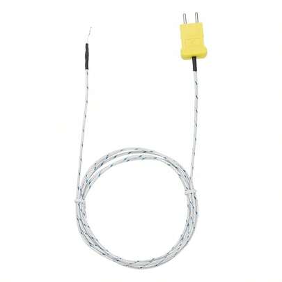 MECCANIXITY K Type Thermocouple Probe Mini Connector Temperature Sensor Universal For TM-902C TES1310 Thermometer, -50-400C 3.3ft White
