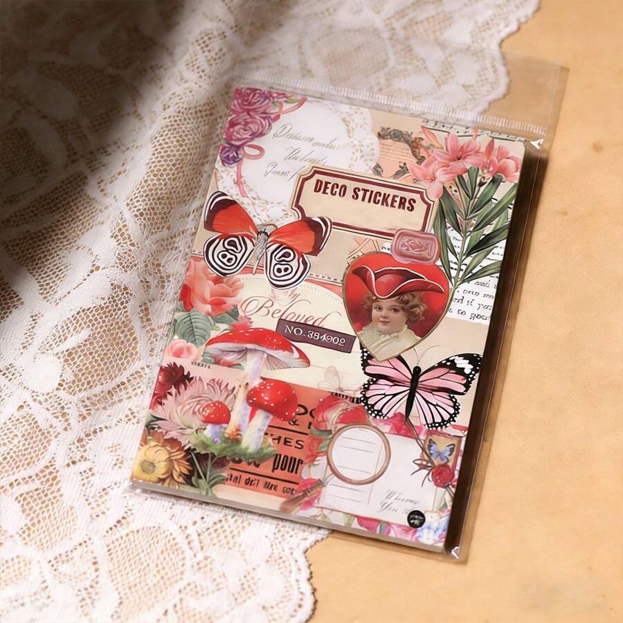 20 buc/pachet Carte de stickere în stil vintage, autocolante retro cu figurine și plante pentru scrapbooking, planificator, decorare jurnal, fabricate din material PET impermeabil, ușor de dezlipit și lipit, potrivite pentru scrapbooking, jurnal nedorit, planificator DIY, jurnal, artizanat, înapoi la școală, Ziua Îndrăgostiților, cadouri de ziua de naștere, papetărie - Multicolor - Vizualizare 1