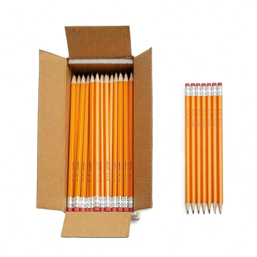 Wood-Cased #2 Pencils, Pre-Sharpened, HB Lead Bulk Box, 150 Count, Yellow - 預先削尖的 - 查看 1