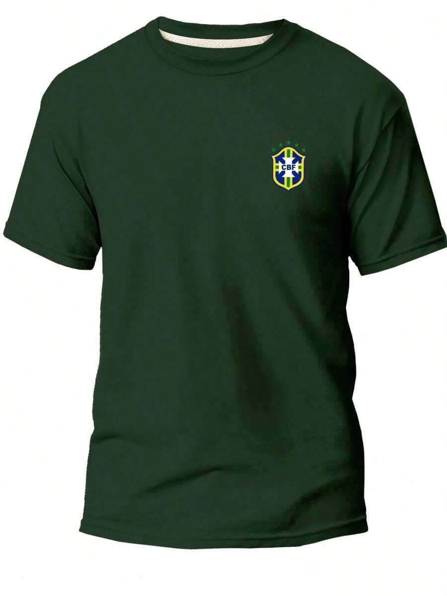 Unisex T-Shirt 100% Cotton Brazilian - 軍綠色 - 查看 1