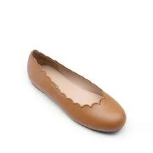 Women Ballet Flats Round Toe Flats Slip-On Cute Comfortable Commute Wedding Spring & Summer Shoes - màu nâu - Xem 5