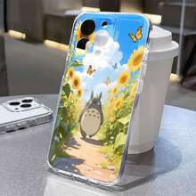 camina entre girasoles y mariposas en un brillante día de verano. Esta elegante funda para teléfono es compatible con Samsung, Apple, OPPO, , etc. Fabricada en TPU flexible, resistente a golpes y arañazos, ofrece una excelente protección contra caídas y un agarre cómodo. Es un regalo ideal para familiares, amigos y seres queridos, y una opción perfecta para festivales. - transparente - Ver 3