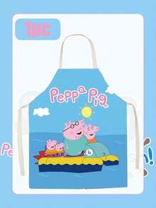 Peppa Pig Waterproof Apron - Thin Style - Suitable For Cooking In The Kitchen - Can Be Wiped Clean - Waterproof And Oil-Resistant - Cute Wraparound Covering Dress - Multicolor - View 7