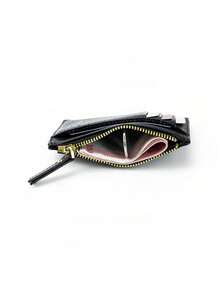 New Mini Zipper Women Coin Purse, Small Wallet With Multi-Card Slots, Key Chain Card Holder - Black - View 3