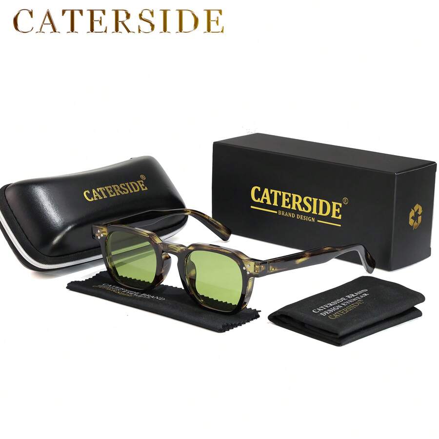 Men's Vintage Style Sunglasses Unique Design Temple Metal Tips Casual Sun Glasses For Unisex Beach, Vacation, Travel, Birthday Party, Festival Gifts Eyewear - K39896 - View 1