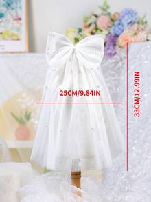 PETCIRCLE 1pc Pet Cute Dog Cat Small Puppy Poodle Teddy Accessories Fashionable Headscarf Series - Pearl Bow Design - Multicolor - View 5