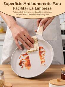 Sartén antiadherente lindos para crepes y lasaña - Tamaños 10.2", utensilios de cocina de triple tamaño - Sartén*1 - Ver 5