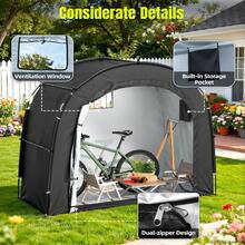 Outdoor Portable Bike Tent - PU4000 Waterproof 210D Oxford Fabric, Ventilated Design, Large Capacity Storage For Bikes & Garden Equipment - L - Xem 4
