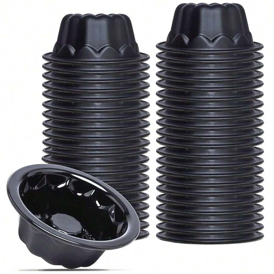 50-Pack Mini Cake Pans For BaFKing - 4 Inch Cake Pan Silicone Moldes Para Gelatinas - Reusable Mini  Cake Pans For Pumpkin Cake, Jelly, Brownies Ease Of Cleaning - 50 - Xem 1