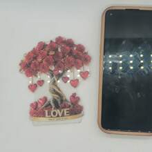 Cây trang trí tình yêu phong cách Bohemian 2D bằng acrylic phẳng với họa tiết hoa hồng đỏ và trái tim - Trang trí bàn làm việc lãng mạn, thích hợp cho Ngày Valentine, Đám cưới, Giáng sinh, Halloween | Lý tưởng cho phòng ngủ, phòng khách, văn phòng, sân vườn và nhiều nơi khác. - Nhiều màu - Xem 9