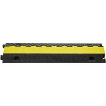 1x Kabelbrücke 91,8x25x4,3cm Überfahrschutz Kabel TPU & TPR Schlauchbrücke 2 Kanäle 10000KG pro Achse Tragfähigkeit Rampe Kabelkanäle Ideal für Parkplätze Lagerhallen Schulen Baustellen - 1 Set 91,8 x 25 x 4,3 cm - Übersicht 8
